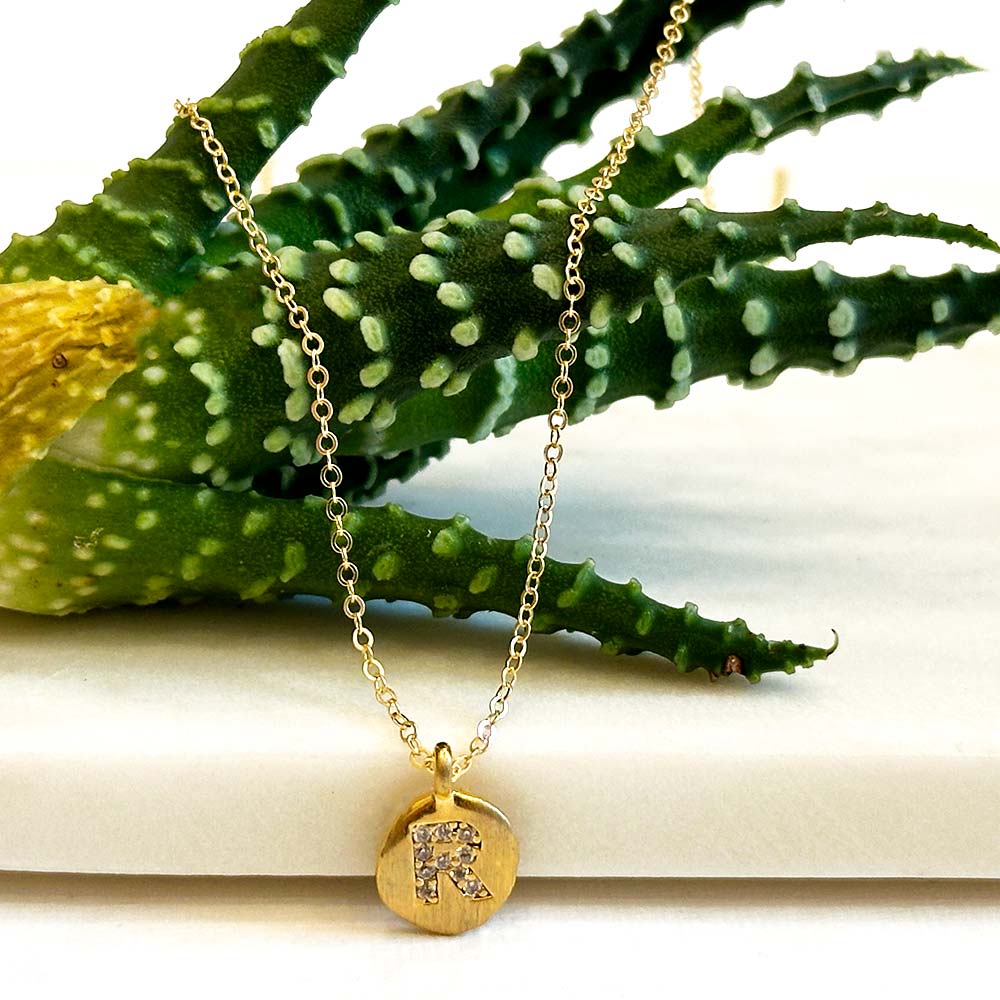 Initial Charm in Gold Vermeil