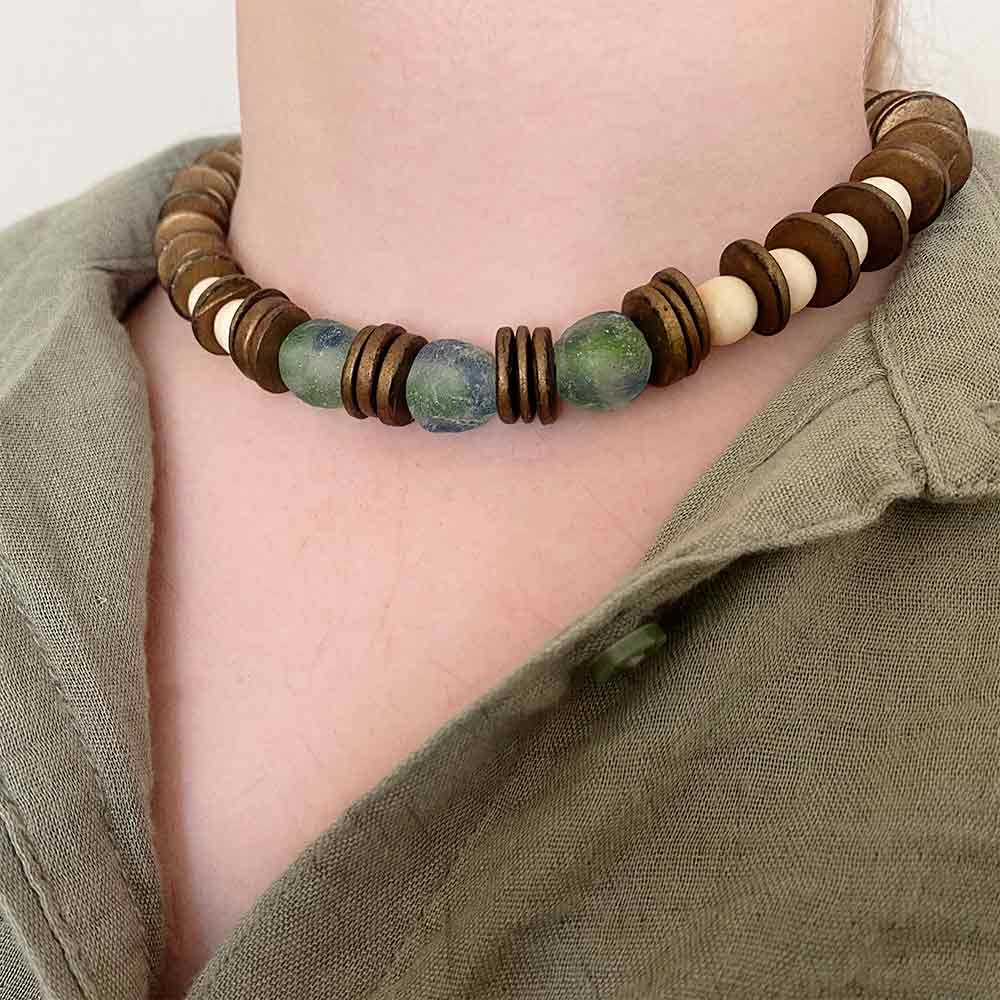 eb jewelry studio women s handcrafted african green glass aponi tribal