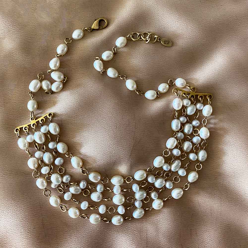 Multi-Strand Freshwater Pearl Necklace Pearl – Jewelry Studio